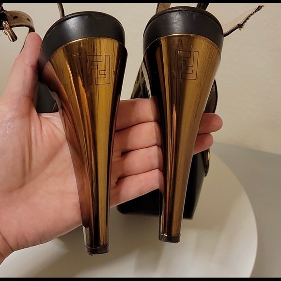 Fendi Zucca Platform Heels - Picture 9 of 11